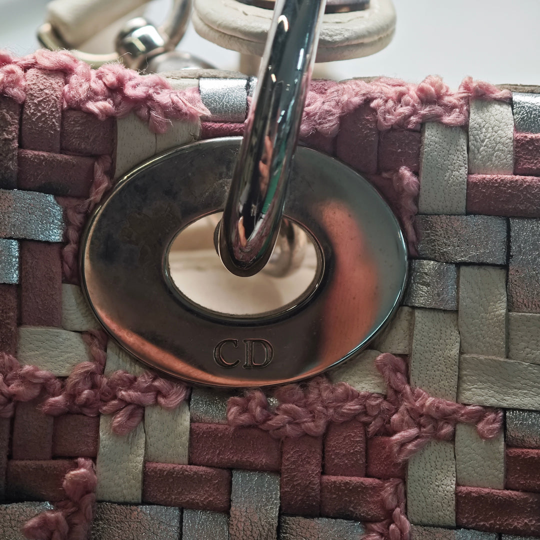 Dior Medium Woven Cuir d’agneau et Tweed Lady Dior