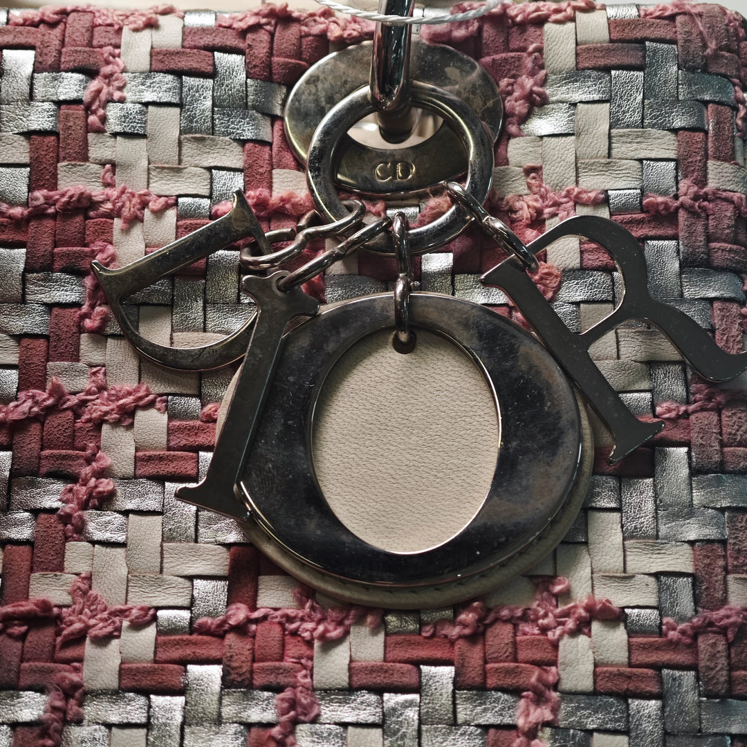 Dior Medium Woven Cuir d’agneau et Tweed Lady Dior