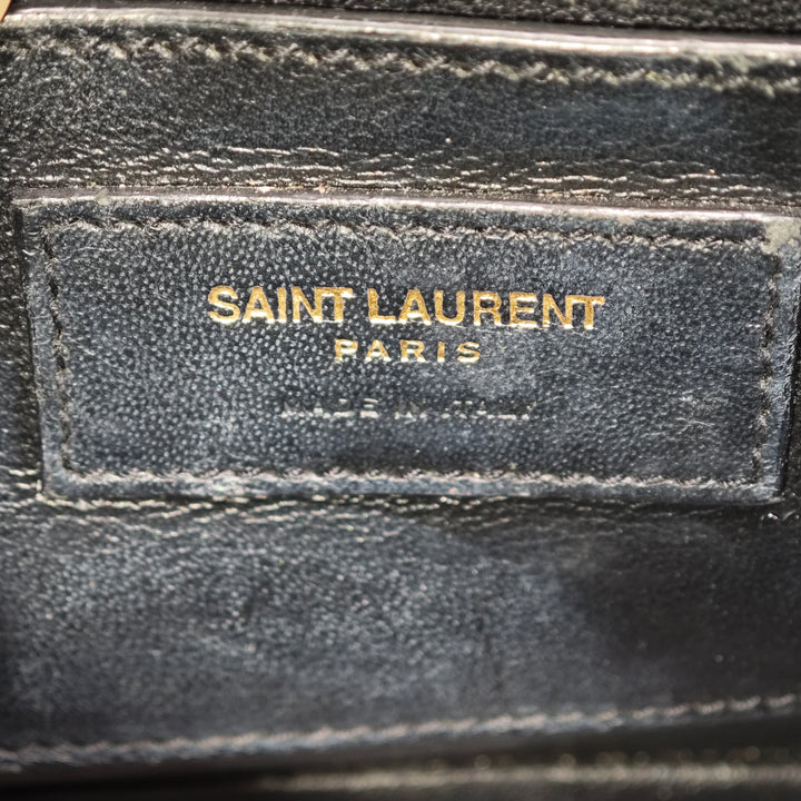 Saint Laurent Small Cuir verni Monogram Vicky Sac à chaîne