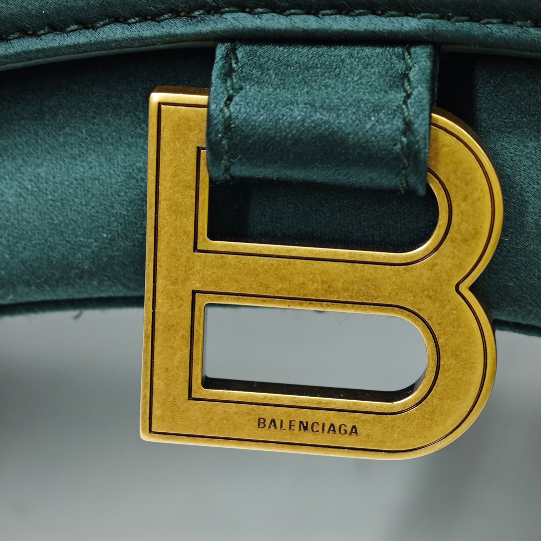 Balenciaga Satin Hourglass sac à anse supérieure XS
