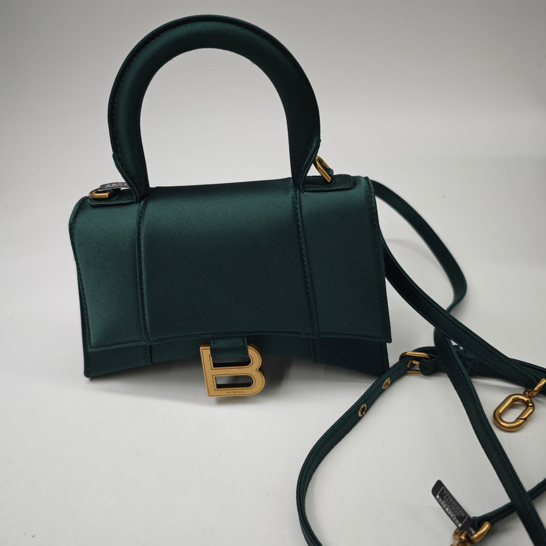Balenciaga Satin Hourglass sac à anse supérieure XS