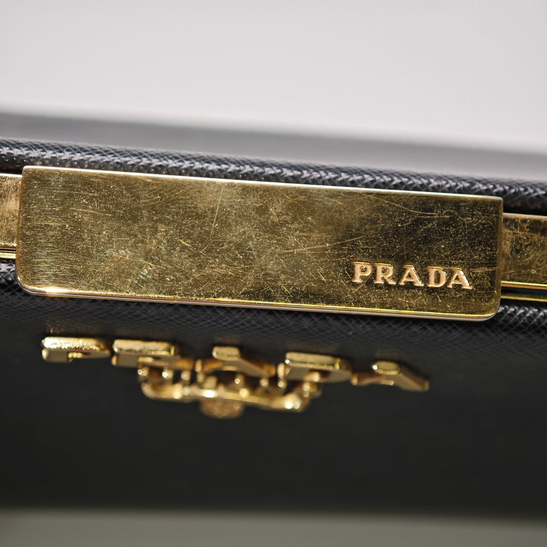 Prada Saffiano et City Veau Light Frame Sac porté croisé