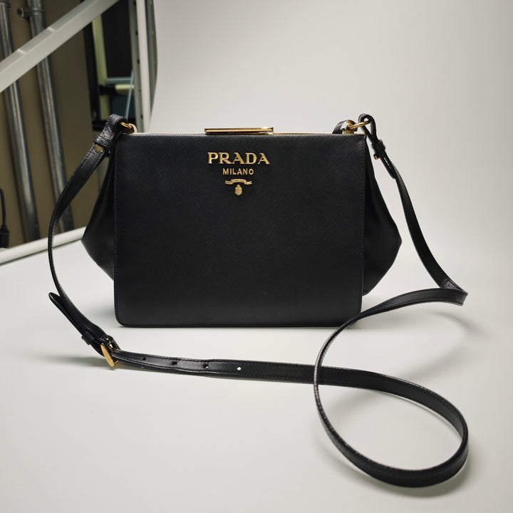Prada Saffiano et City Veau Light Frame Sac porté croisé