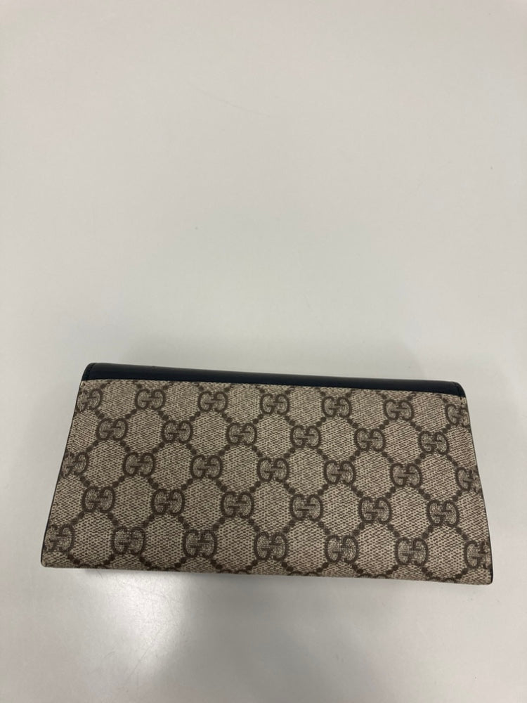 Gucci GG Supreme Perle clouté Peony Portefeuille long
