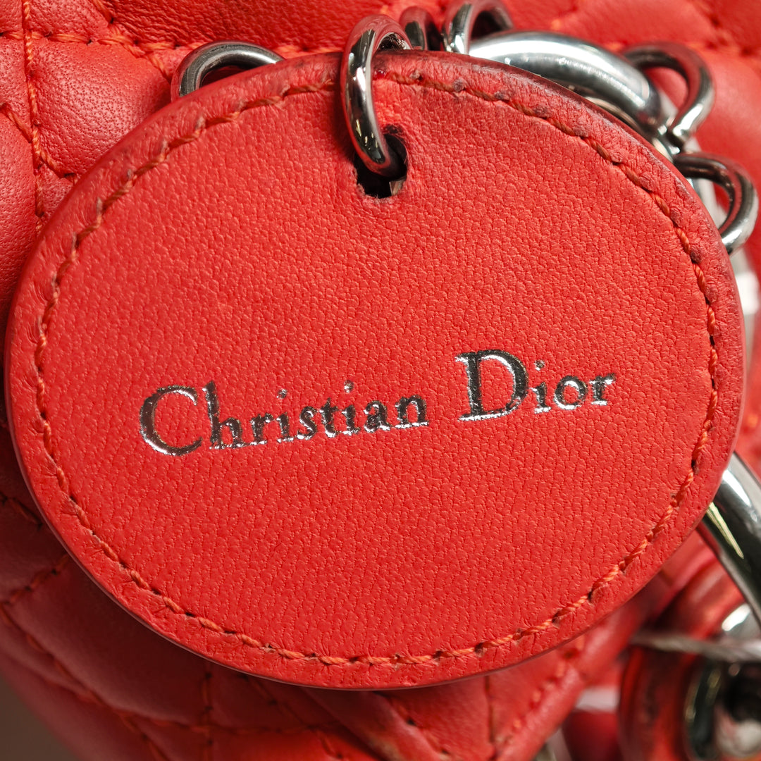 Dior Mini Cuir d’agneau Cannage Lady Dior