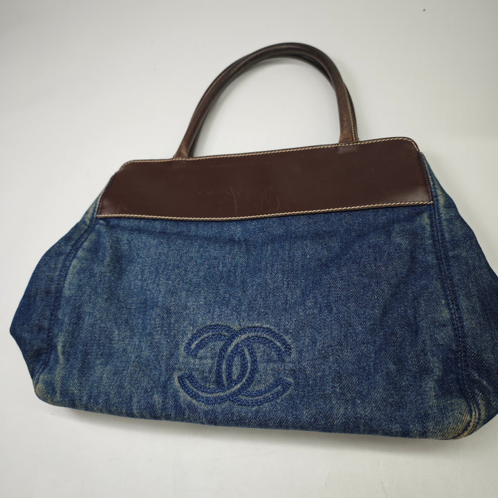 Chanel CC Jean et Cuir Cabas