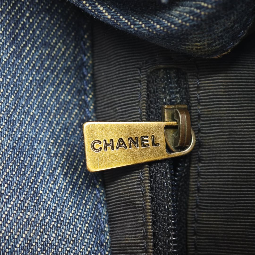 Chanel CC Jean et Cuir Cabas