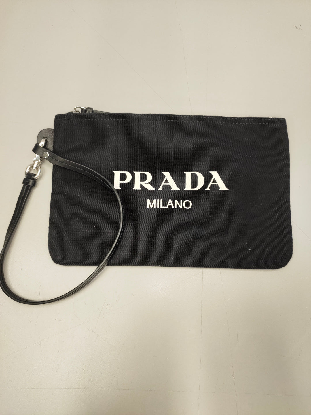 Prada Canapa Toile Logo Wrislet Pochette