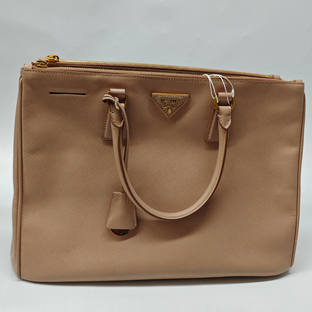 Prada Large Saffiano Lux Galleria Double Zip Sac