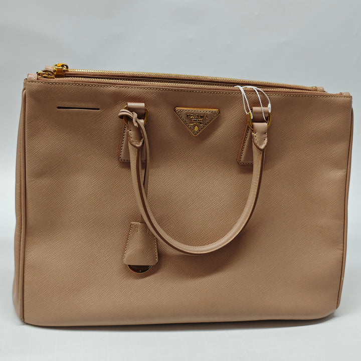 Prada Large Saffiano Lux Galleria Double Zip Sac