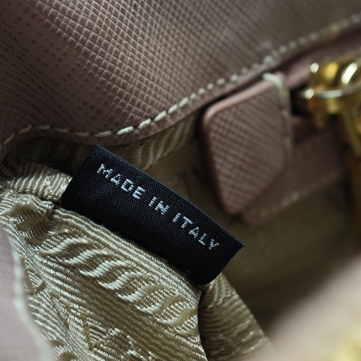 Prada Large Saffiano Lux Galleria Double Zip Sac