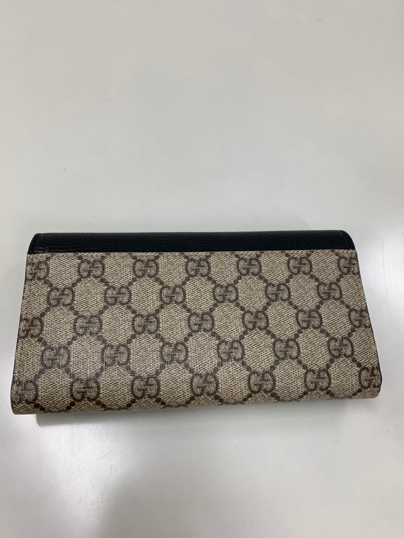 Gucci Bicolor GG Marmont GG Supreme Continental Portefeuille