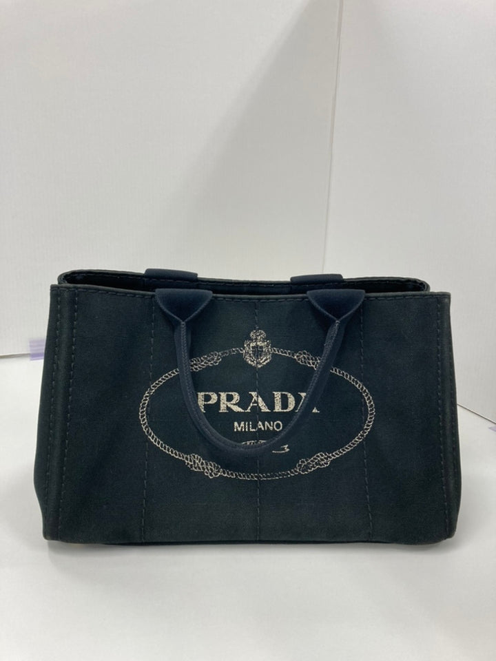 Prada Toile Canapa Logo Cabas