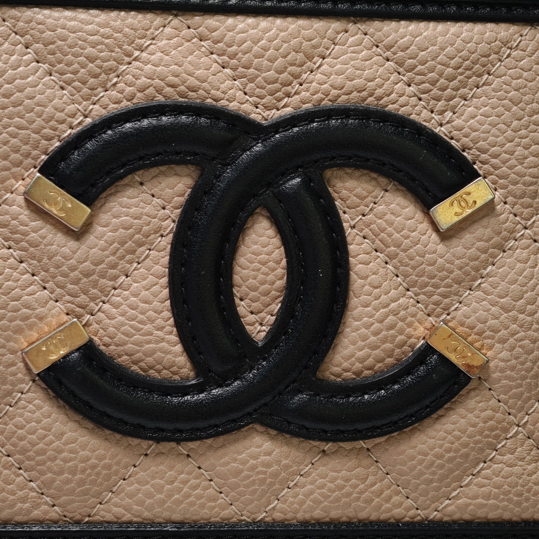 Chanel Mini Caviar CC Filigree Sac porté croisé
