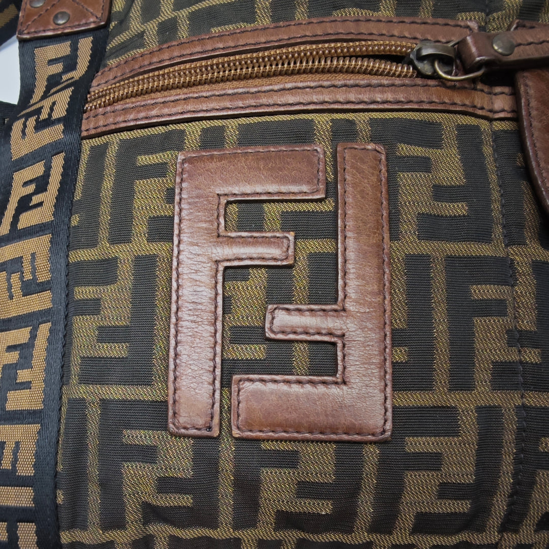 Fendi Zucca Toile FF Flat Messenger Sac