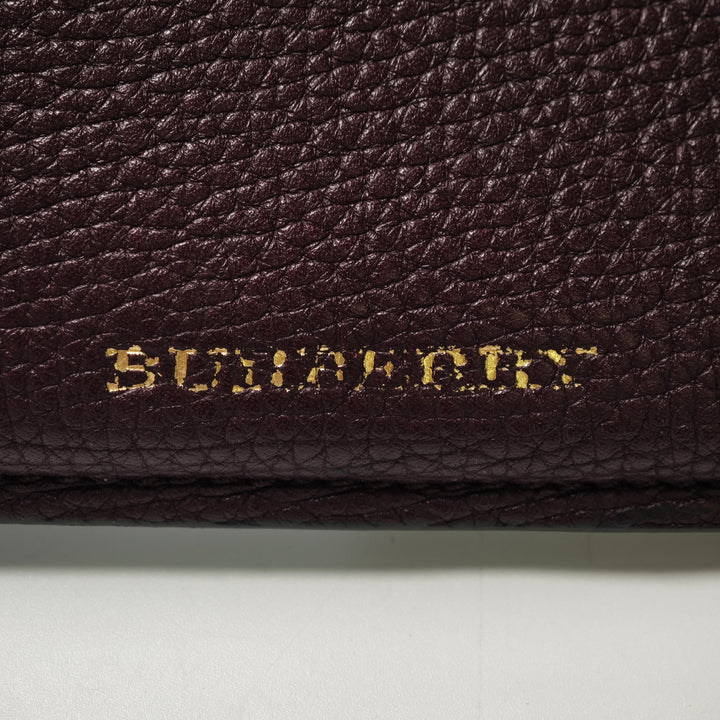 Burberry House Check Toile à finitions Cuir de veau grainé Zip Pochette