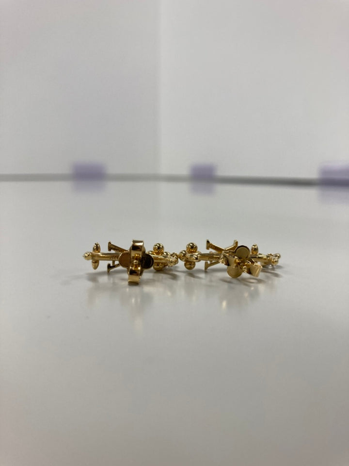 Louis Vuitton plaqué Strass LV In The Sky fermoir poussette Boucles d’oreilles