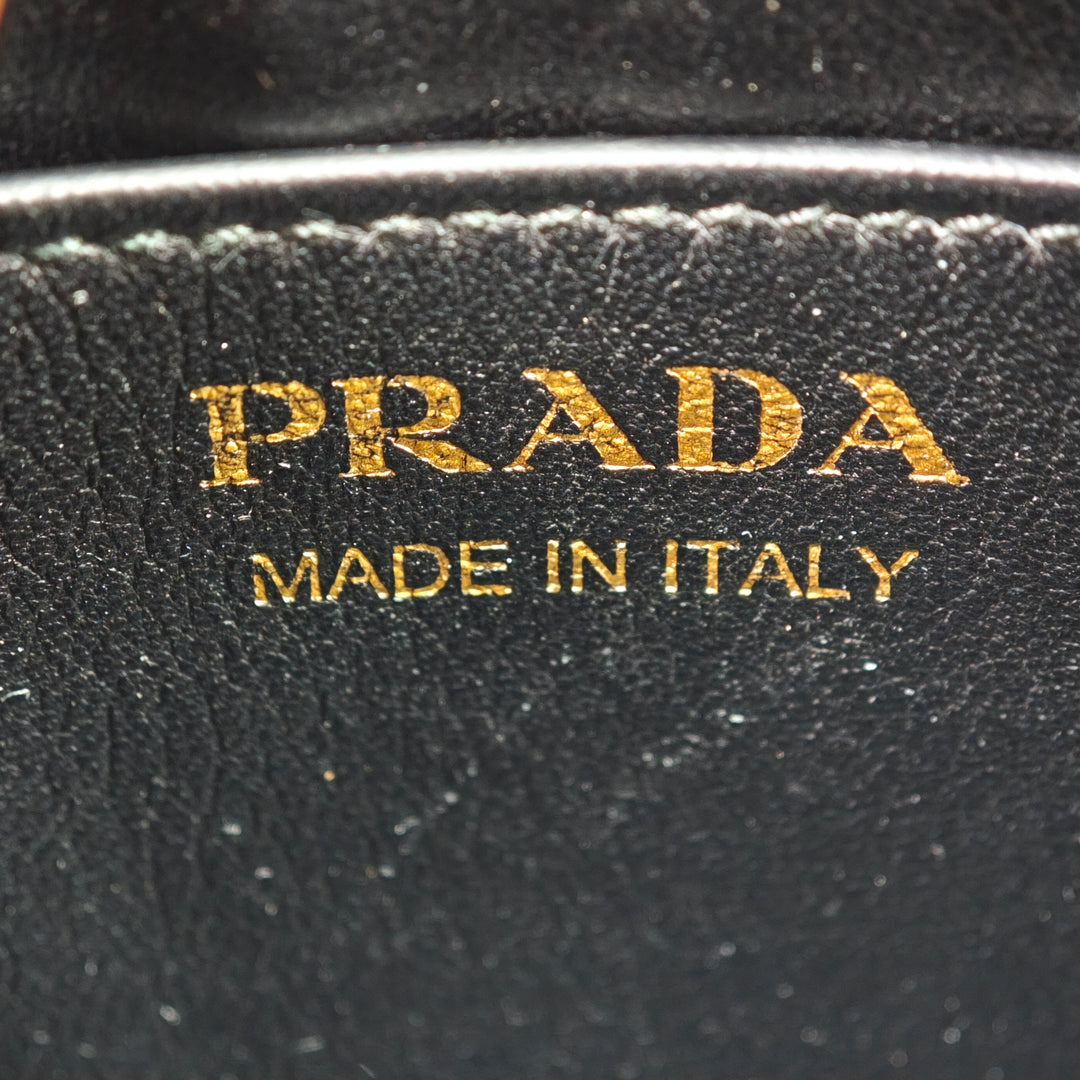 Prada City Veau et Saffiano Lip Print Esplanade Sac porté croisé