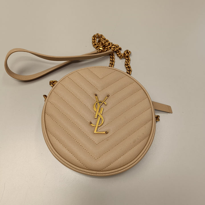 Saint Laurent Grain De Poudre Chevron Rond Vinyle Sac caméra