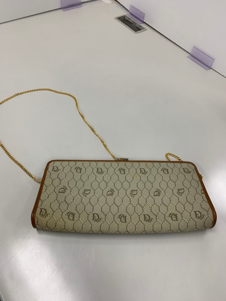 Dior Honeycomb Coated Toile Chain Sac porté croisé