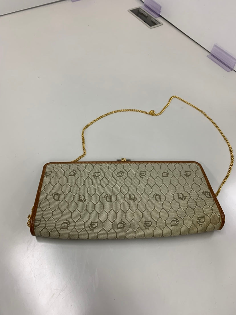 Dior Honeycomb Coated Toile Chain Sac porté croisé