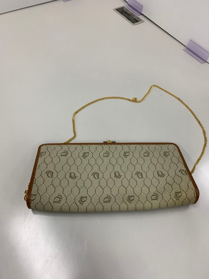 Dior Honeycomb Coated Toile Chain Sac porté croisé