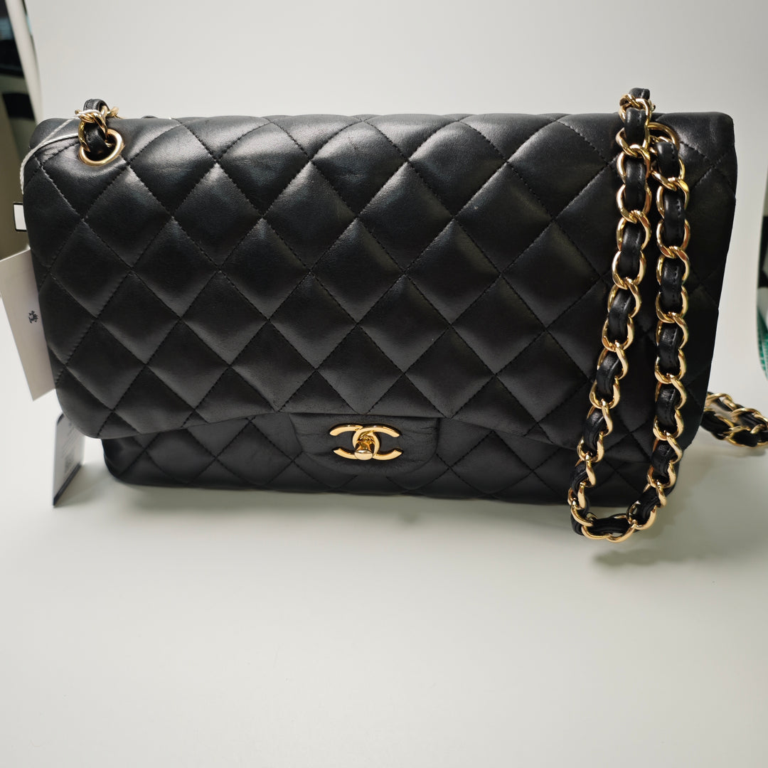 Chanel Jumbo Classic Cuir d’agneau Double rabat