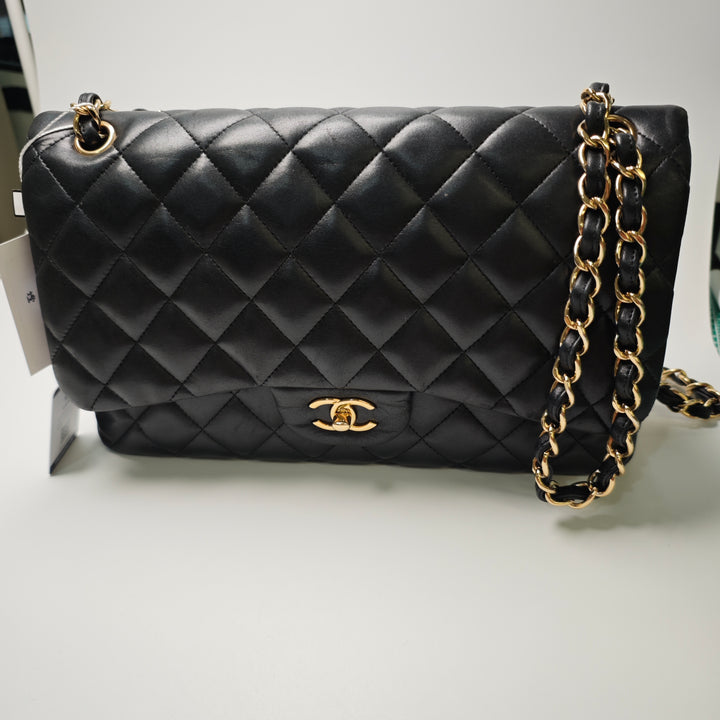 Chanel Jumbo Classic Cuir d’agneau Double rabat