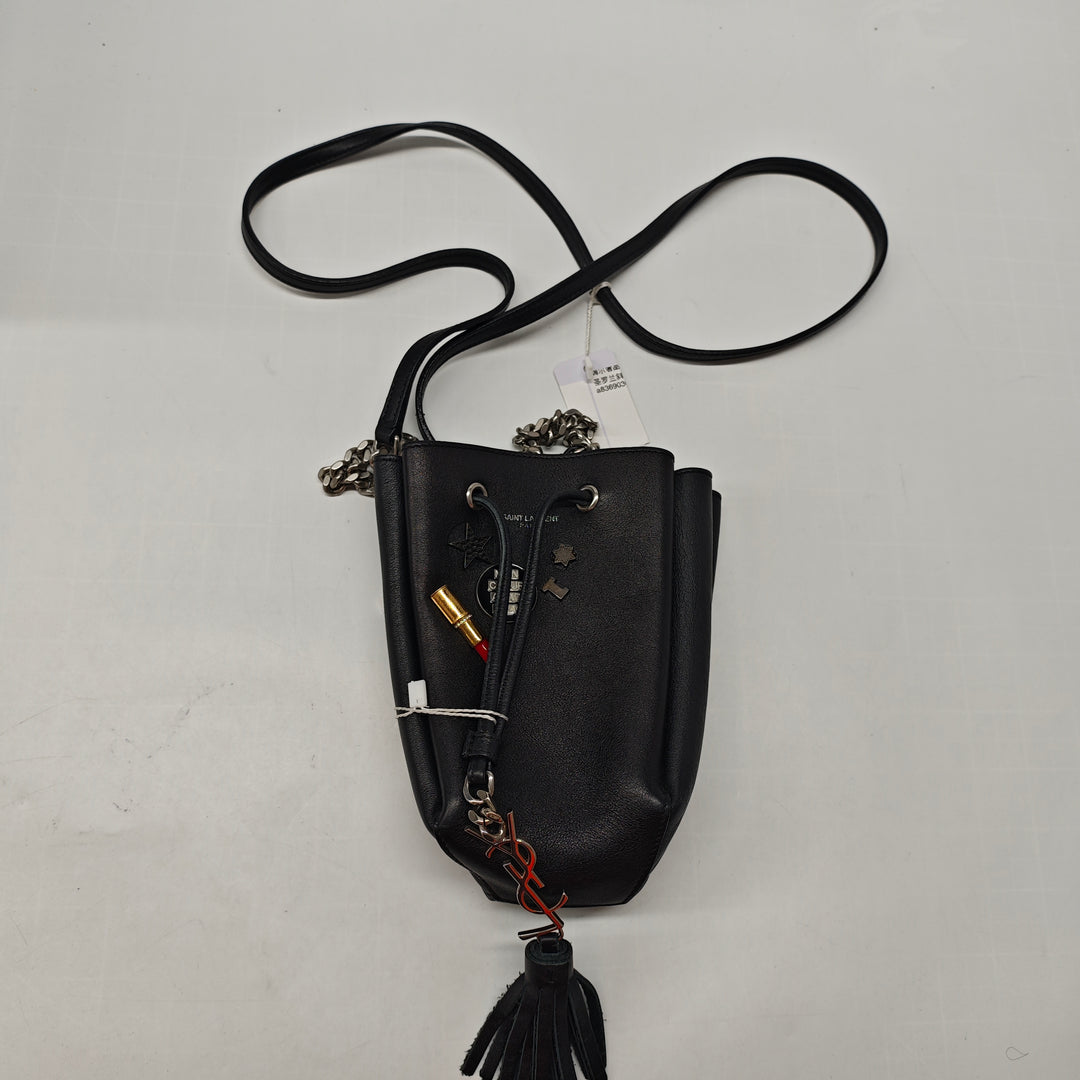 Saint Laurent Mini Cuir Monogram Embellished Bourse Bucket Sac