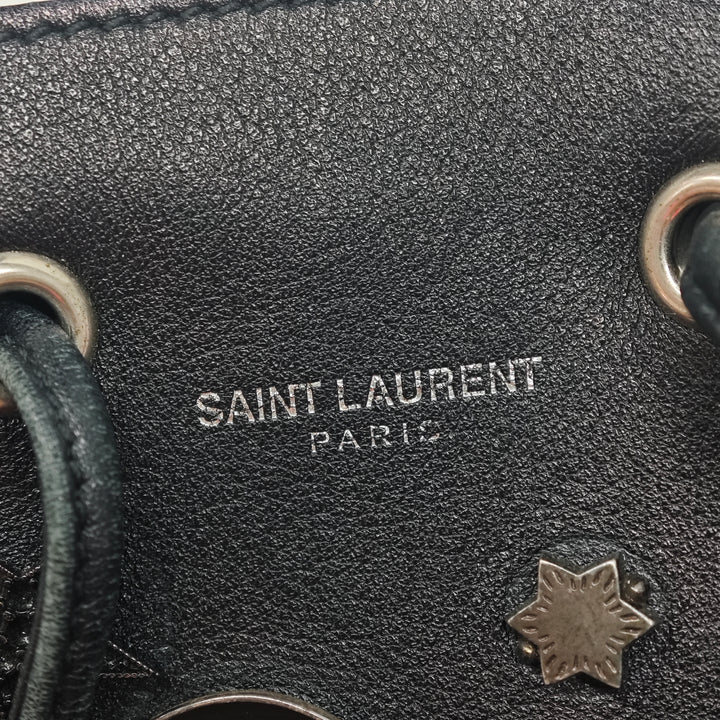 Saint Laurent Mini Cuir Monogram Embellished Bourse Bucket Sac