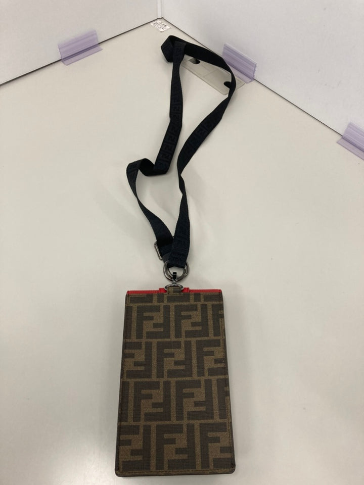 Fendi Zucca Coated Toile Phone Holder Sac porté croisé