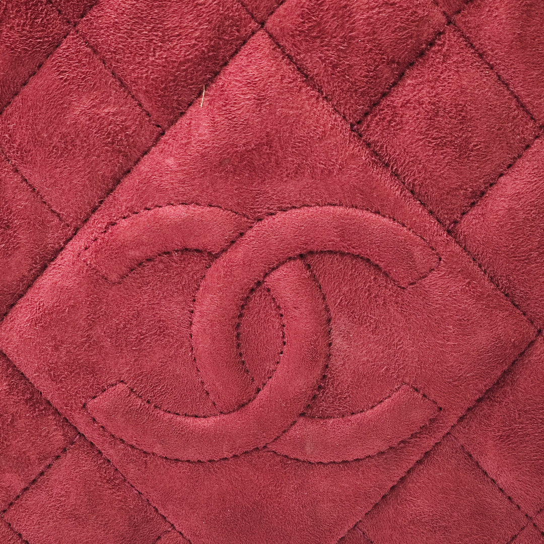 Chanel CC Matelassé Daim Diamond Rabat intégral