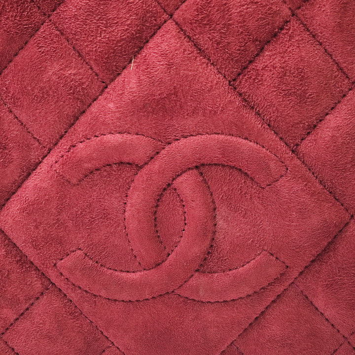 Chanel CC Matelassé Daim Diamond Rabat intégral