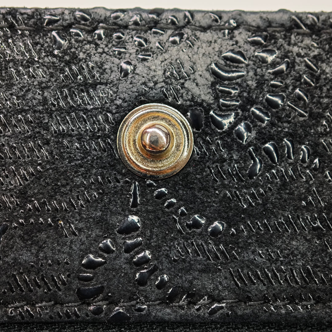 Chanel CC Lace Overlay Cuir de chèvre Wallet on Chain