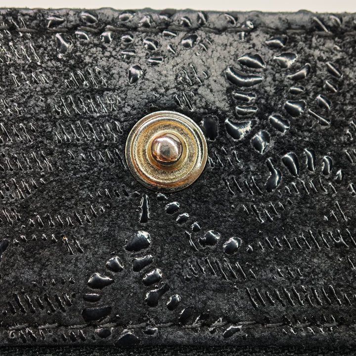 Chanel CC Lace Overlay Cuir de chèvre Wallet on Chain