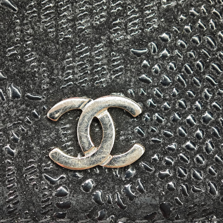 Chanel CC Lace Overlay Cuir de chèvre Wallet on Chain