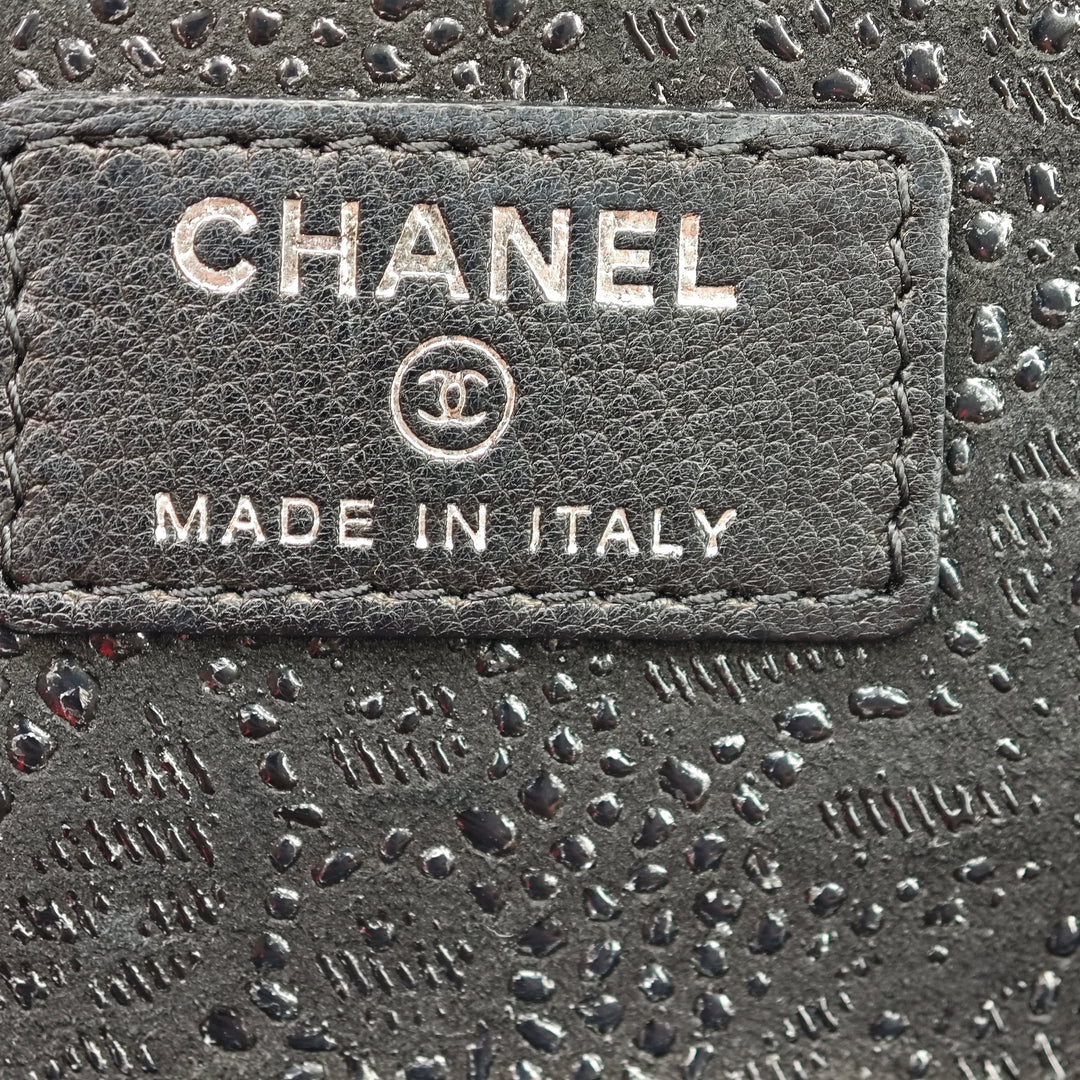 Chanel CC Lace Overlay Cuir de chèvre Wallet on Chain