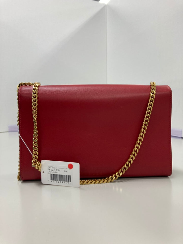 Saint Laurent Medium Smooth Cuir de veau Classic Monogram Kate Pompon Sac porté croisé
