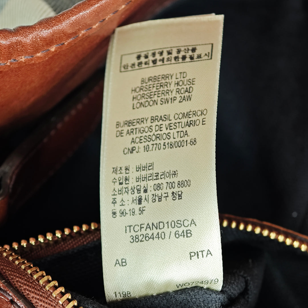 Burberry Small House Check Toile Bridle Canterbury Cabas