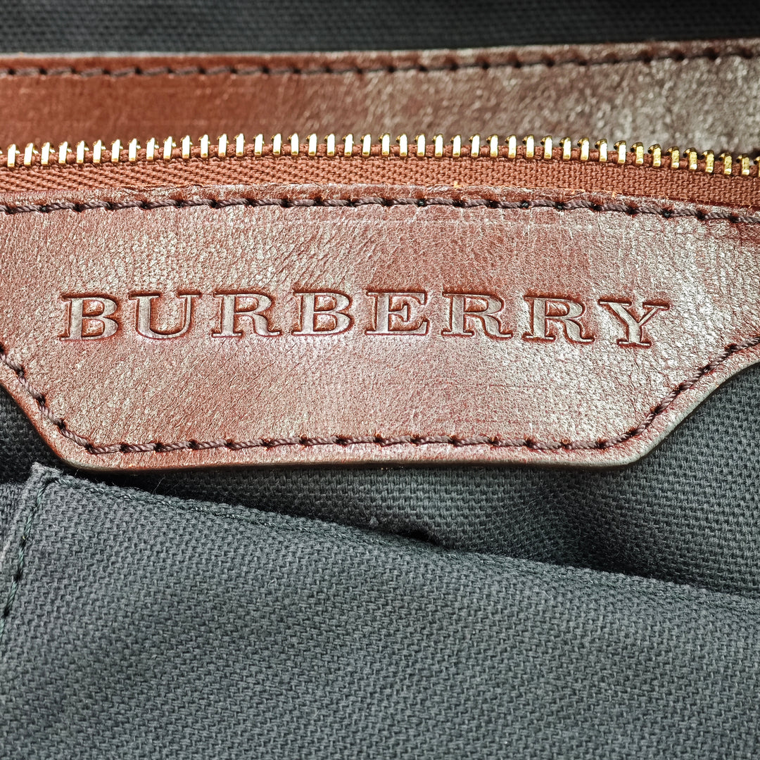 Burberry Small House Check Toile Bridle Canterbury Cabas