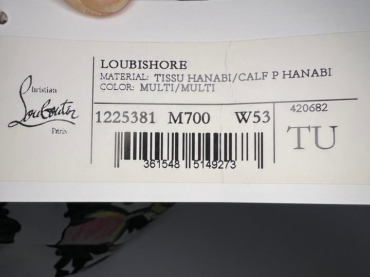 Christian Louboutin Toile brodé Loubishore Cabas Multi