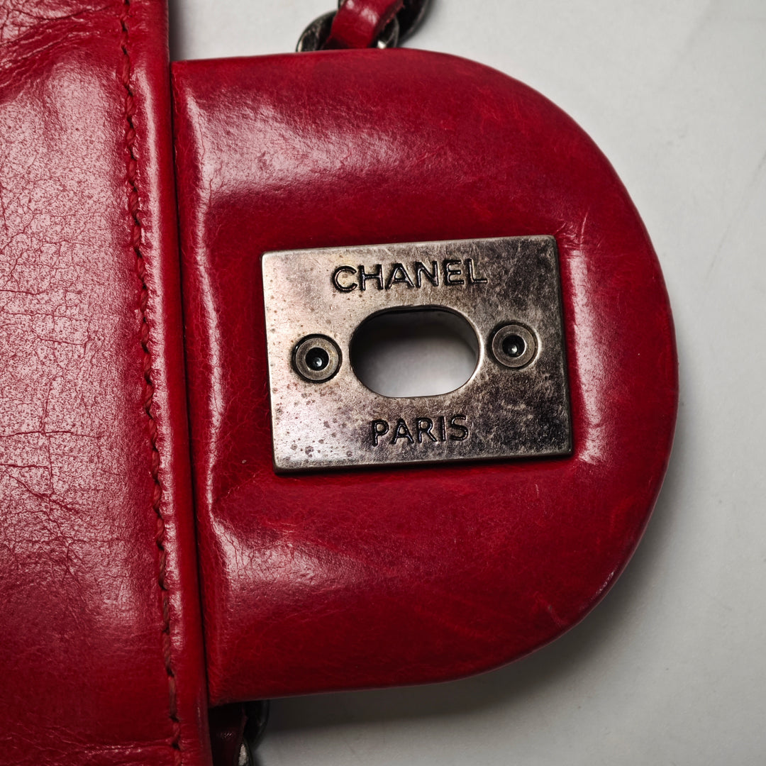 Chanel CC Matelassé Cuir d’agneau embossé LAX Simple rabat