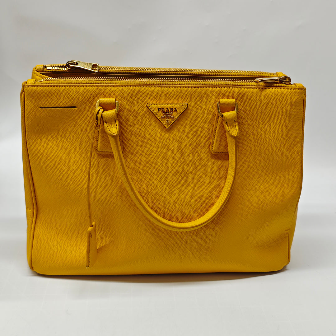 Prada Medium Saffiano Lux Galleria Double Zip Sac