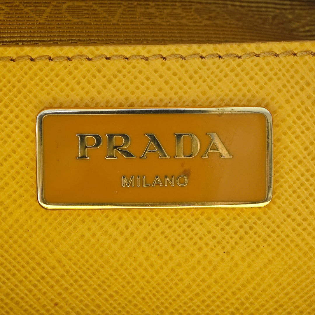 Prada Medium Saffiano Lux Galleria Double Zip Sac