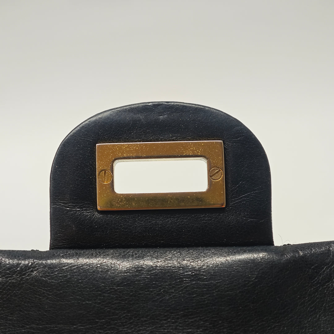 Chanel Matelassé Glazed Cuir de veau Reissue 2.55 Accordion à rabat 225