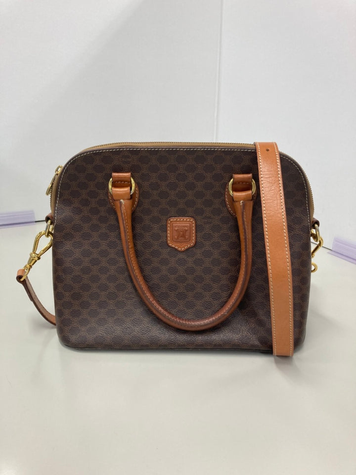 Celine Macadam Coated Toile Dome Sac