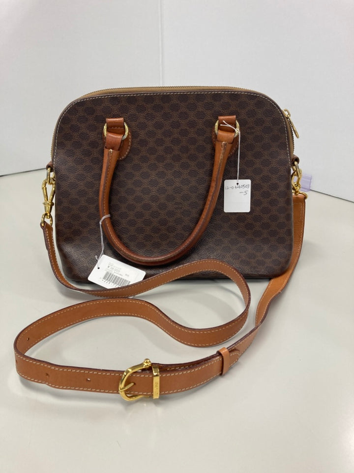 Celine Macadam Coated Toile Dome Sac