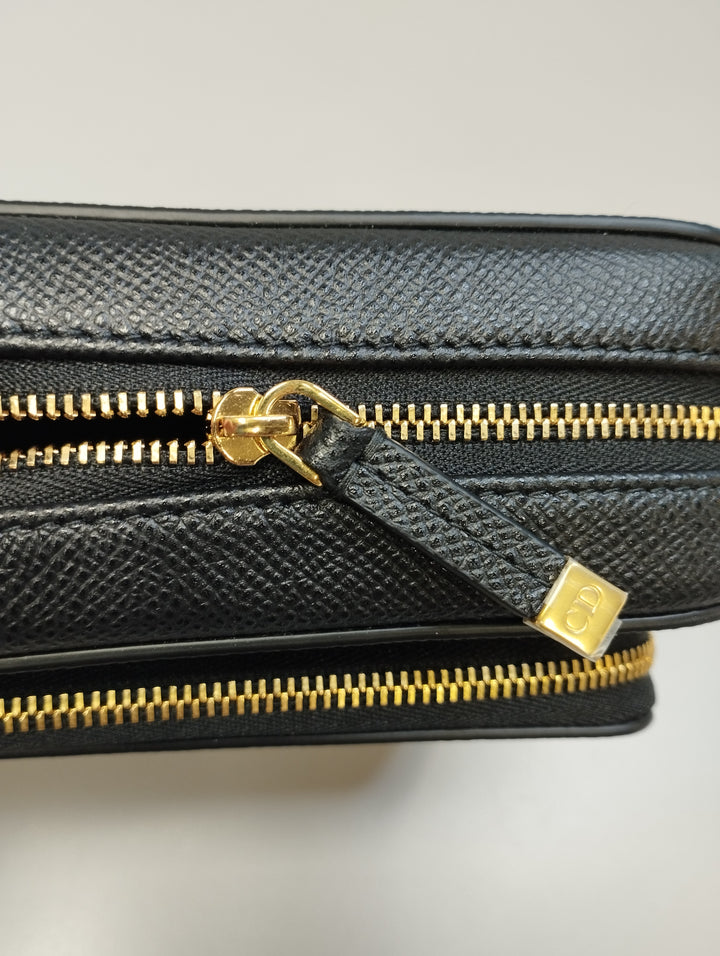 Dior Cuir de veau grainé Caro Double Pochette
