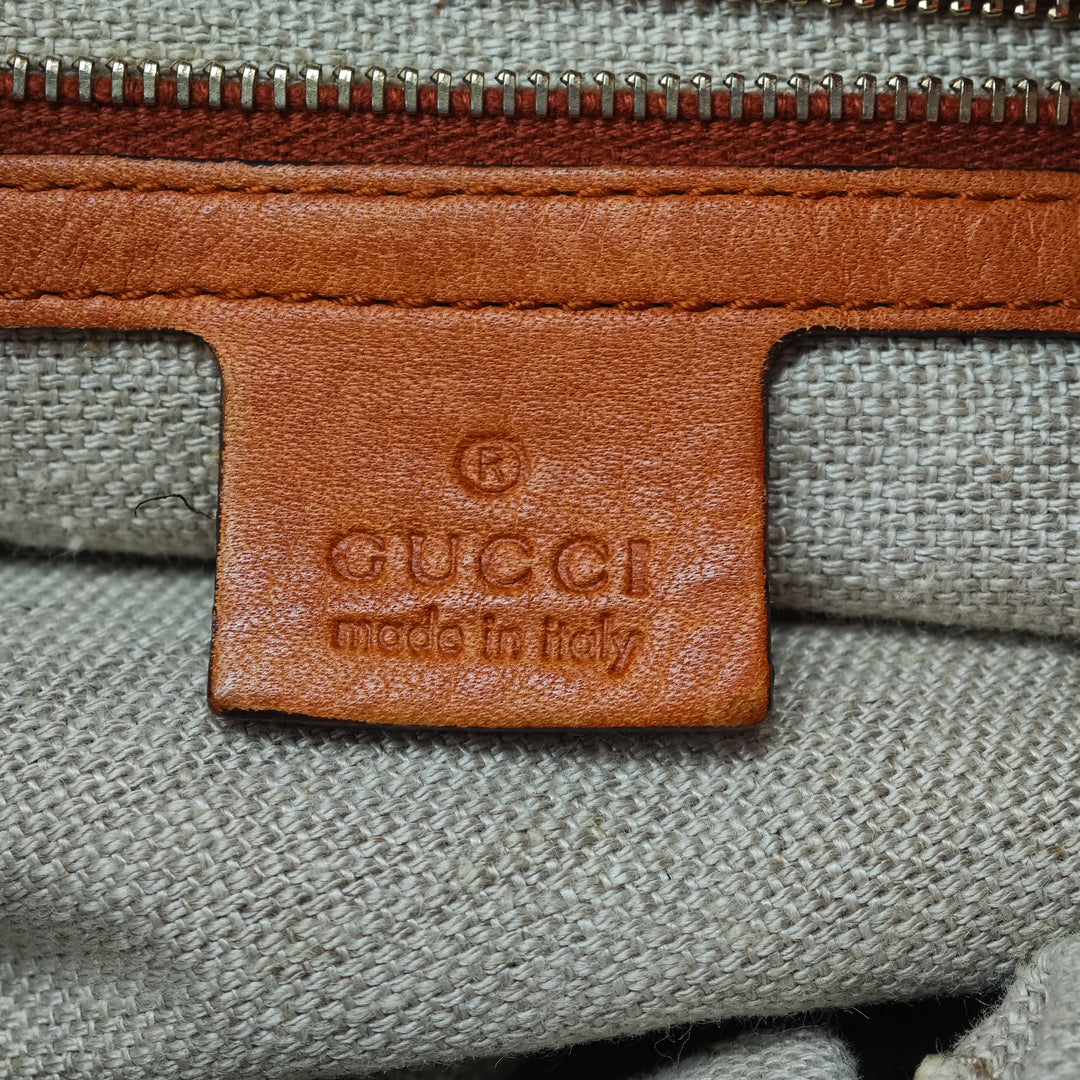 Gucci Medium GG Toile Bamboo Pompon Cabas