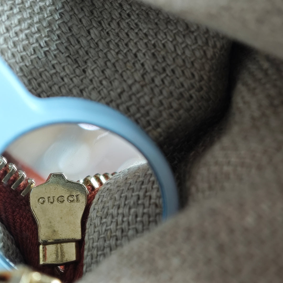 Gucci Medium GG Toile Bamboo Pompon Cabas